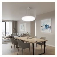 Solight LED osvětlení s dálkovým ovladačem Estela White, 50W, 5400lm, 60cm, URG<19, závěsné i přisazené