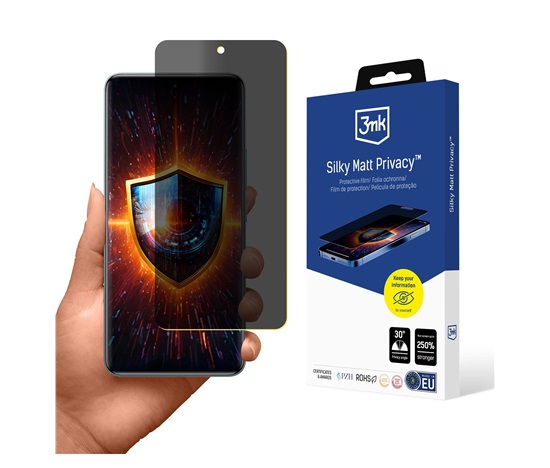 3mk ochranná folie Silky Matt Privacy pro Redmi Note 15 Pro 4G