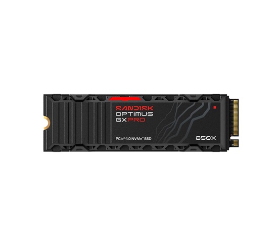 SANDISK SSD OPTIMUS GX PRO 850X NVMe 2TB PCIe, Gen4, (R:7300, W:6600MB/s). chladič