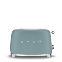 Smeg TSF01EGMEU toustovač / topinkovač, 2 toasty, 6 úrovní opékání, zásuvka na drobky, styl. 50. let, smaragdově zelená