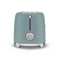 Smeg TSF01EGMEU toustovač / topinkovač, 2 toasty, 6 úrovní opékání, zásuvka na drobky, styl. 50. let, smaragdově zelená