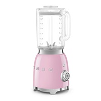 Smeg BLF03PKEU mixér, 800 W, 4 programy, funkce pulse, 18000 RPM, nerezové ostří, Ice crush, 50‘s Style, růžový