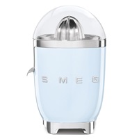 Smeg CJF11PBEU citrusový odšťavňovač, 70 W, manuální tlak, univerzální kužel z nerezové oceli, pastelově modrý