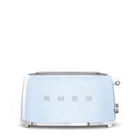Smeg TSF02PBEU, toustovač / topinkovač, 4 toasty, 6 úrovní opékání, zásuvka na drobky, styl. 50. let, pastelově modrý