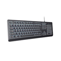 TRUST klávesnice Primo, Membránová, USB-C, Podsvícená, černá