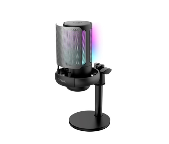 TRUST mikrofon GXT238 Auron, USB-C, RGB, černá