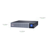 APC Easy UPS On-Line, 3000VA/2700W Li-ion, Rack/Tower 2U, 230V, 6 IEC C13+1 IEC C19 outlets, I.Card Slot,W/ rail kit