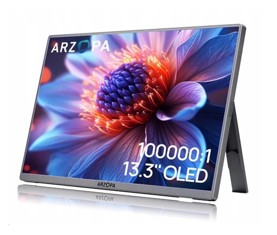 Arzopa A3C Pro Portable Monitor 13.3" OLED Full HD 1080p Metal Housing Přenosný monitor + pouzdro