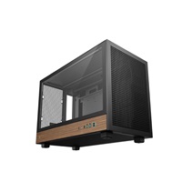 DEEPCOOL Case CH260 WOOD, mATX, Průhledná bočnice, černo-dřevěná