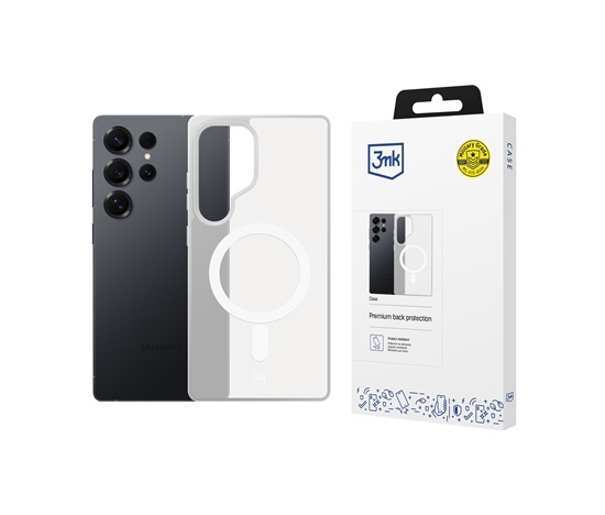 3mk ochranný kryt Smoke MagCase White pro Samsung Galaxy S25 Ultra