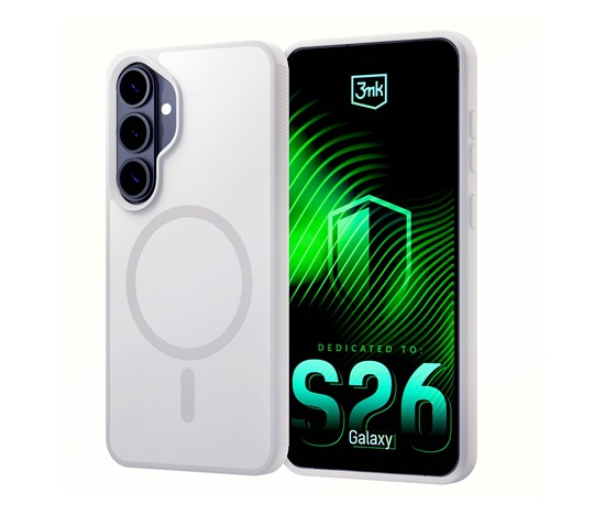 3mk ochranný kryt Smoke MagCase White pro Samsung Galaxy S26+