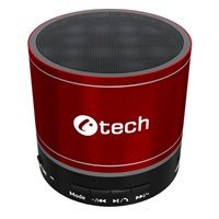 BAZAR - C-TECH repro SPK-08R, bluetooth, červená, poškozený obal