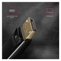 BAZAR - AXAGON RVD-HI14C2, DisplayPort -> HDMI 1.4 redukce / kabel 1.8m, 4K/30Hz - Poškozený obal (Komplet)