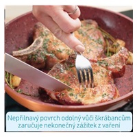 BAZAR - Livington Copper & Stone Pan 28 cm - Poškozený obal (Komplet)