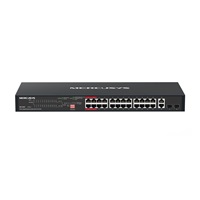 MERCUSYS switch MS128GP (24xGbE,24xPoE+,2xGbE,2xSFP,295W)
