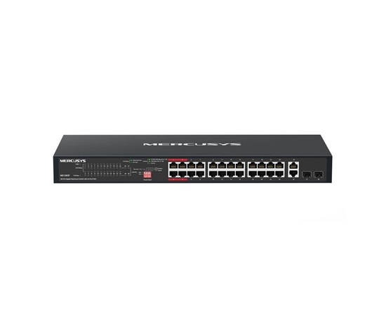 MERCUSYS switch MS128GP (24xGbE,24xPoE+,2xGbE,2xSFP,295W)