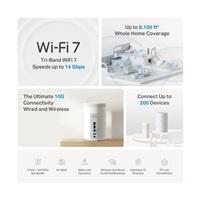 TP-Link Deco BE68(3-pack) WiFi7 Mesh(BE14000,2,4GHz/5GHz/6GHz,1x10GbELAN/WAN,1x2,5GbELAN/WAN,1xGbELAN/WAN,1xUSB3.0)
