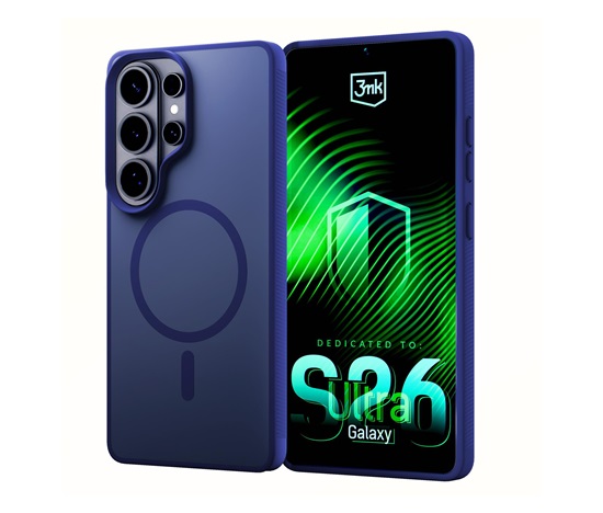 3mk ochranný kryt Smoke MagCase Blue pro Samsung Galaxy S26 Ultra