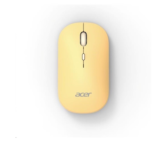 ACER Myš Wireless Mouse AMR130 Yellow - Dual mode 2.4GHz + BT 5.2, 4 tlačítka, 800/1200/1600 dpi, USB Polling rate 125Hz