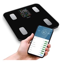 Salente MaxFit, chytrá osobní diagnostická fitness váha, Bluetooth, černá