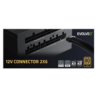 EVOLVEO G750 zdroj 750W, 80+ GOLD, ATX 3.1, aPFC, 140 mm ventilátor, záruka 3 roky, bílý
