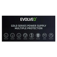 EVOLVEO G650 zdroj 650W, 80+ GOLD, ATX 3.1, aPFC, 140 mm ventilátor, záruka 3 roky, bílý