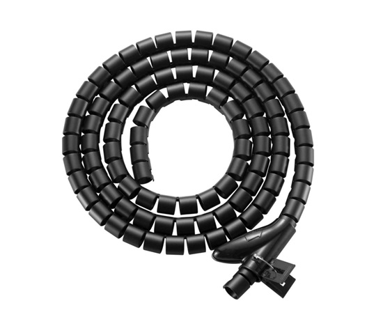 EVOLVEO CableHold, organizér kabelů, 2,5 m x 2 cm, samosvorný, černý