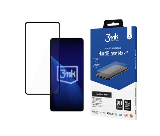 3mk tvrzené sklo HardGlass Max Black pro Redmi Note 14 5G
