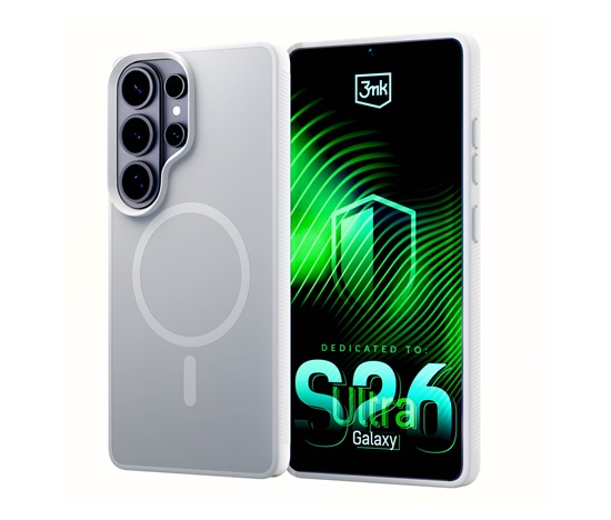 3mk ochranný kryt Smoke MagCase White pro Samsung Galaxy S26 Ultra
