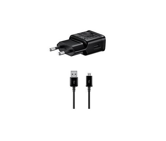 Samsung 15W Cestovní nabíječka + microUSB Datový Kabel Black (OOB Bulk)