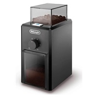 DeLonghi KG79 mlýnek na kávu, 110 W, 16 stupňů nastavení hrubosti, kontrolka, ocelové kameny, bezpečnostní systém, černý