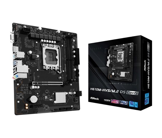 ASRock MB Sc LGA1700 H610M-HVS/M.2 D5 Gen5, Intel H610, 2xDDR5, 1xHDMI, 1xVGA, mATX