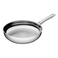 WMF Profi nerezová pánev mělká 24 cm Cromargan nerezová ocel 18/10, dno TransTherm, vhodné pro indukci, ergonomická