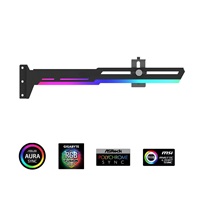 BAZAR - 1stCool Podpěra GPU Kovový držák ARGB, černá - Rozbaleno (Komplet)