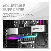 BAZAR - 1stCool Podpěra GPU Kovový držák ARGB, černá - Rozbaleno (Komplet)