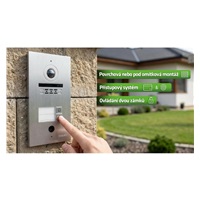 EVOLVEO DoorPhone ID-2, 2drátový videotelefon pro dva byty s RFID, otiskem prstu a podporou ONVIF kamer