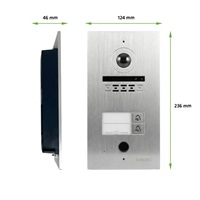 EVOLVEO DoorPhone ID-2, 2drátový videotelefon pro dva byty s RFID, otiskem prstu a podporou ONVIF kamer