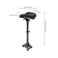 Small Back Seat for Xiaomi Scooter M365/1S/Pro/Pro2 Black-Red (OEM)