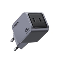 UGREEN síťová rychlonabíječka Nexode Pro 45W 2-Port USB-C, GaN, stříbrná