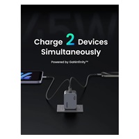 UGREEN síťová rychlonabíječka Nexode Pro 45W 2-Port USB-C, GaN, stříbrná