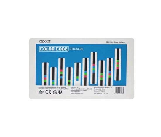 Ozobot samolepky s barevnými kódy