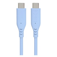 PREMIUMCORD Kabel USB-C na USB-C, 60W, 480Mbps, silikonový, modrý, 1,5m