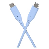 PREMIUMCORD Kabel USB-C na USB-C, 60W, 480Mbps, silikonový, modrý, 1,5m