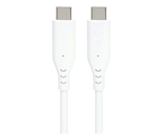 PREMIUMCORD Kabel USB-C na USB-C, 60W, 480Mbps, silikonový, bílý, 1,5m