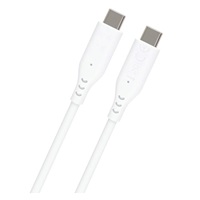 PREMIUMCORD Kabel USB-C na USB-C, 60W, 480Mbps, silikonový, bílý, 1,5m