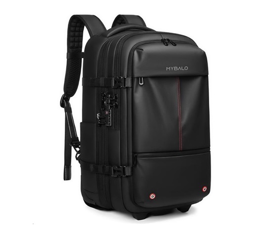 MYBALO JetRoll prostorný kompresní cestovní batoh a kufr 2v1