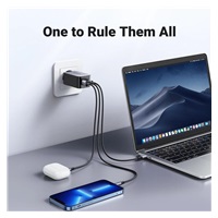 UGREEN síťová rychlonabíječka Nexode S 65W 3-Port, 2x USB-C,1x USB-A, GaN, stříbrná