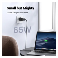 UGREEN síťová rychlonabíječka Nexode S 65W 3-Port, 2x USB-C,1x USB-A, GaN, stříbrná