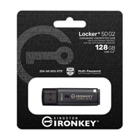 Kingston Flash Disk 128GB IronKey Locker Plus 50 G2, FIPS 197, AES-256