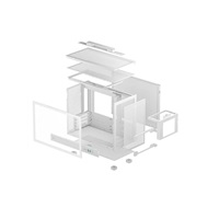 BAZAR - DEEPCOOL Case CH160 PLUS WH, mATX, Průhledná bočnice, bílá - Poškozený obal (Komplet)